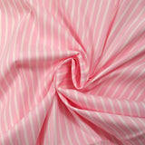 Coton tissé-teint Rudy rayé blanc fond rose layette