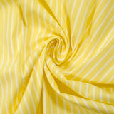 Coton tissé-teint Rudy rayé blanc fond jaune beurre