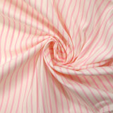 Coton tissé-teint Rudy rayé rose layette fond blanc