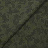 Velours côtelé coton contrecollé jacquard camouflage kaki