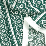 Cotton Popeline Printed Christmas Fancy Green Found