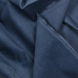 Velours côtelé coton et soie 1 mm bleu foncé