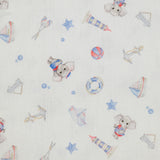 Boat printed cotton print and elephant