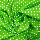 Algodón estampado lunares 6mm verde