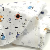 Algodón estampado de robot picado