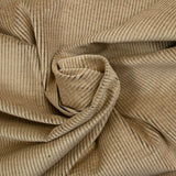 Velours côtelé 100% coton 3 mm beige fond marine