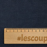 Velours de coton ras fantaisie bleu nuit