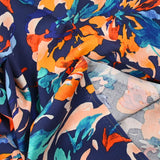 Viscose imprimée murmure fond marine