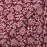 Coton batik imprimé Agra fond lie de vin