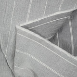 Velours côtelé coton 1 mm rayé blanc fond gris