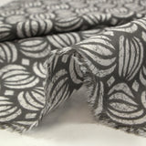 Coton batik imprimé Ghaziabad fond gris
