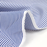 Striped polyester 2mm navy white background