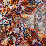 Viscose imprimée vibration d'Orient fond blanc