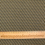 Elastane cotton satin semi-circle black background