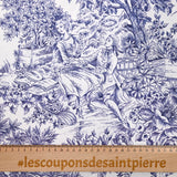 Cotton dive Jouy Marine canvas