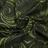 Cotton elastane cashmere twill khaki black background