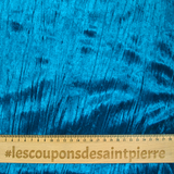 Jersey velours plissé turquoise