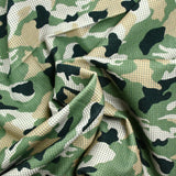 Flanelle coton élasthanne camouflage vert