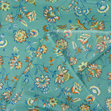 Claudia crepe de chine, sea green background