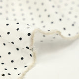 Viscose imprimée Lou à pois 2mm fond blanc