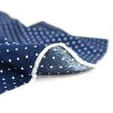 Lou printed viscose with polka dots 2mm navy background