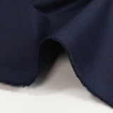 Twill de coton élasthanne bleu marine