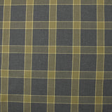 Flanelle de coton tartan kaki fond anthracite
