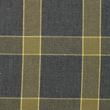 Flanelle de coton tartan kaki fond anthracite