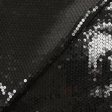 Sequins noirs sur tulle