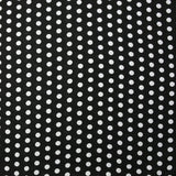 Viscose imprimée à pois 8mm blanc fond noir