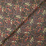 Water-repellent waterproof fabric with orange floral garden print
