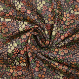 Water-repellent waterproof fabric with orange floral garden print