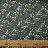Tejido impermeable repelente al agua con estampado de jardín floral verde