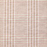 Coton à carreaux froissé rose et taupe fond blanc