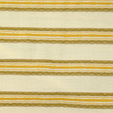Coton tissé-teint rayé brodé fond ficelle