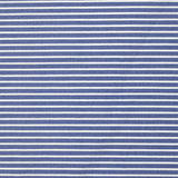 Coton élasthanne rayé 1 mm blanc fond bleu roi