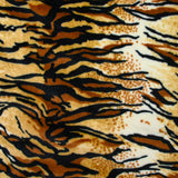 Polaire doudou imprimée tigre marron