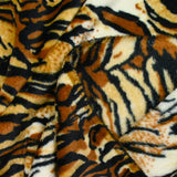 Polaire doudou imprimée tigre marron