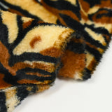 Polaire doudou imprimée tigre marron