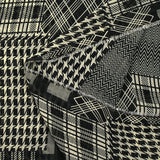 Printed Mousseline Motif in black and ecru mosaic