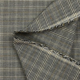 Prince of Wales woven-dyed polyviscose black and white beige line