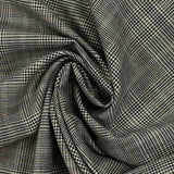 Prince of Wales woven-dyed polyviscose black and white beige line