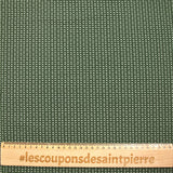 Jersey de coton imprimé sablier graphique fond vert militaire