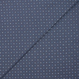 Jersey de coton imprimé écrous fond bleu denim