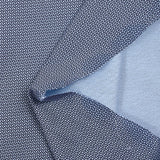 Jersey de coton imprimé harmonie noir fond bleu layette