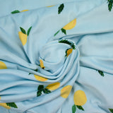 Nicky velvet jersey printed lemon on a background sky