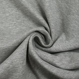 Molleton de coton gris clair chiné envers écru
