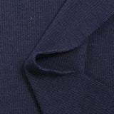 Maille de laine côtelée Lorette bleu marine