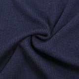 Maille de laine côtelée Lorette bleu marine