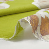 Viscose Crepe Peony Peony Background Anise verde